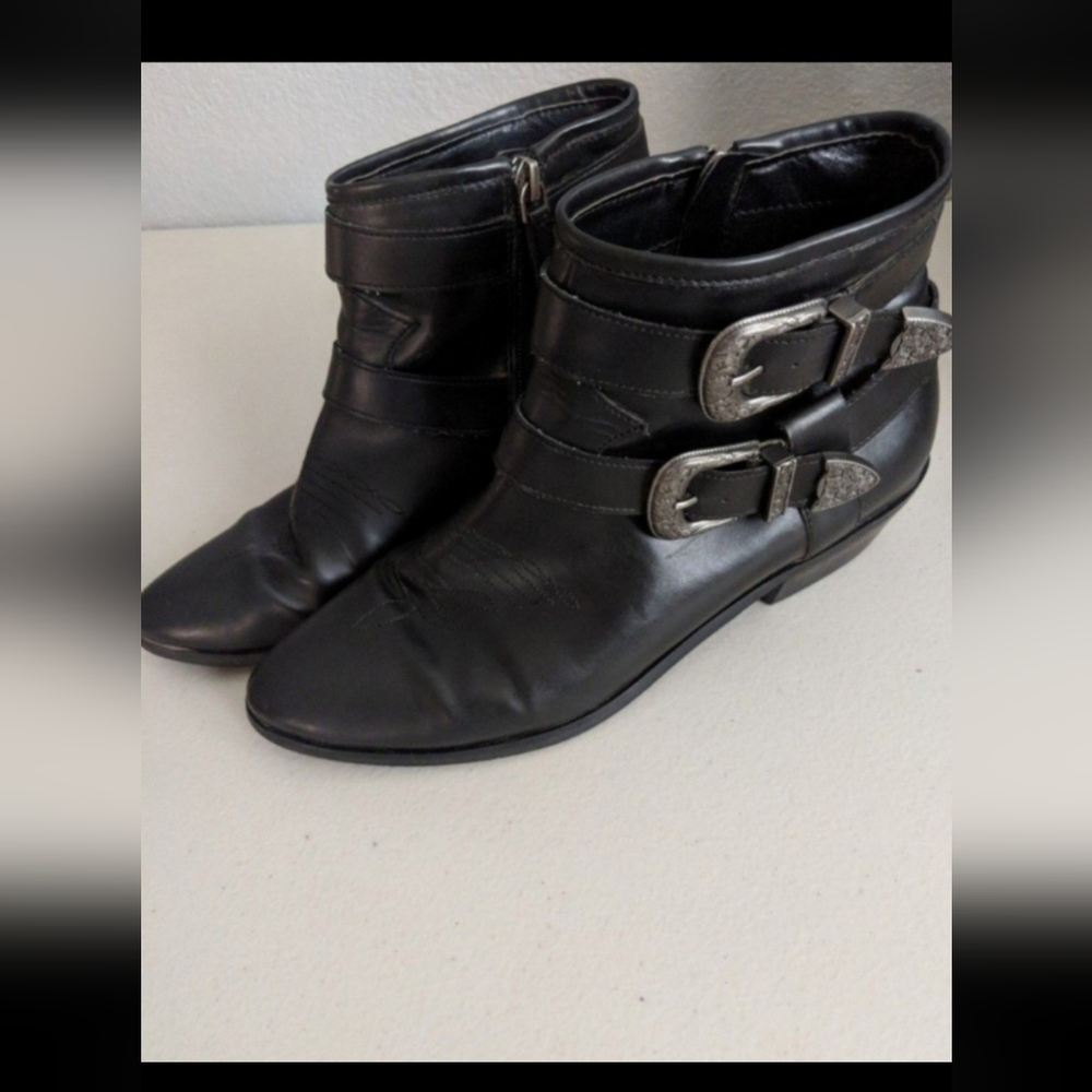 Black Ankle Booties Costume Cosplay Riding Western Rodeo Festival Rave Party